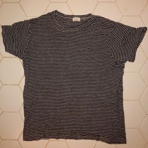 Navy and grey striped t-shirt
